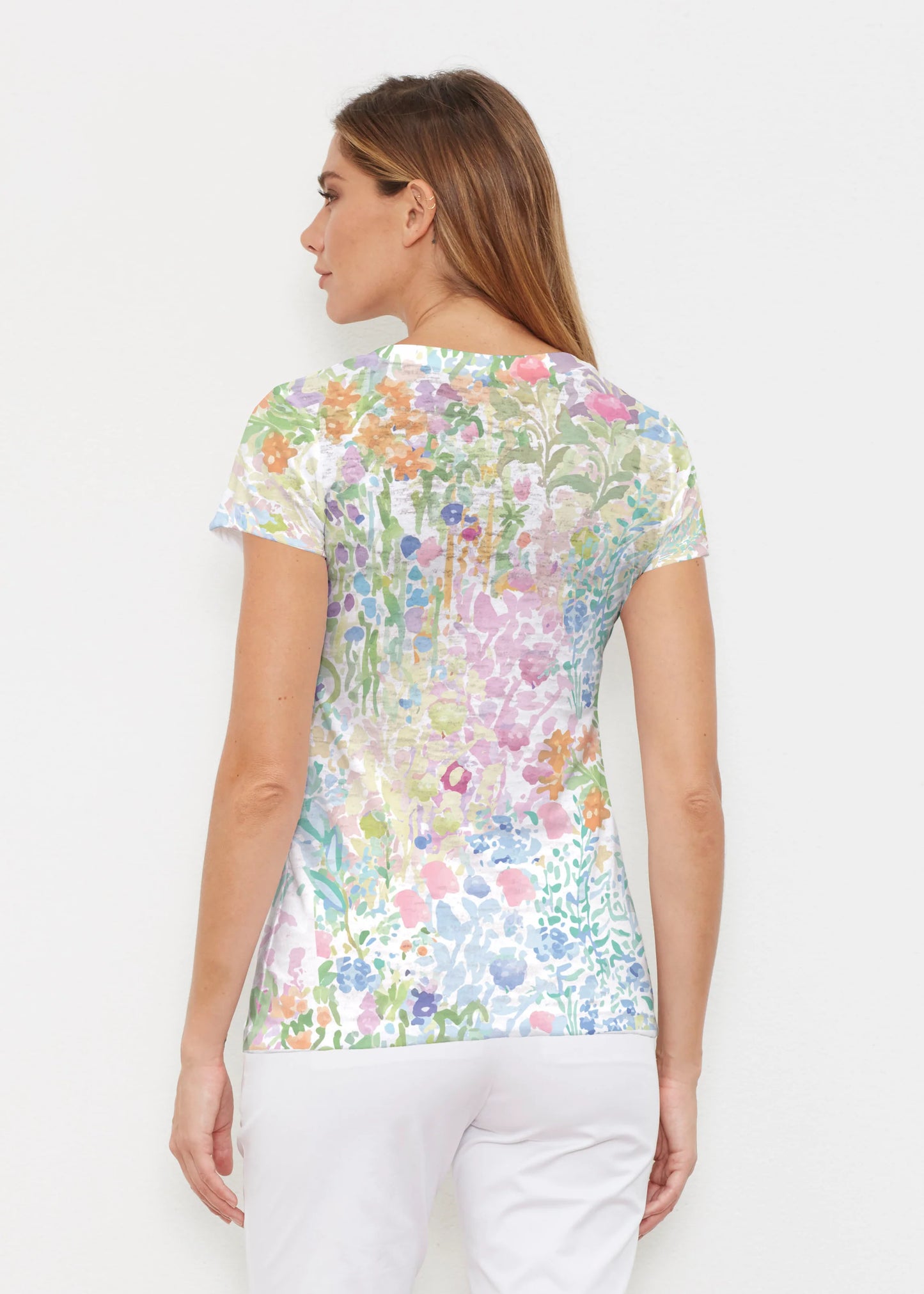 Shirt--Tee, "Flower Market", Short Sleeve, Cotton (Whimsy Rose)