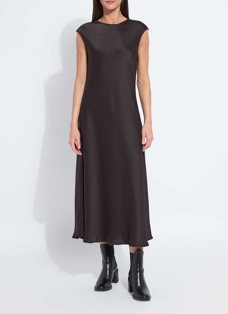Dress--"Silvana", Bias cut, Espresso OR Sapphire (Lysee)