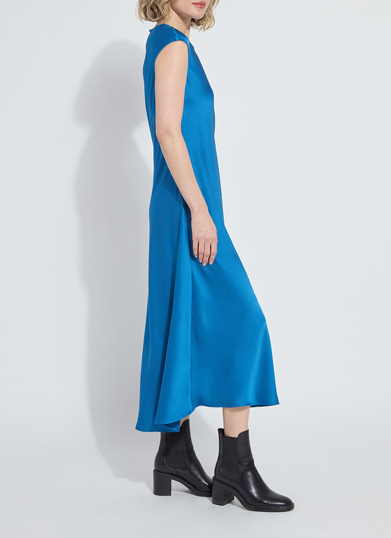 Dress--"Silvana", Bias cut, Espresso OR Sapphire (Lysee)