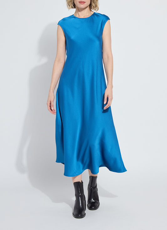 Dress--"Silvana", Bias cut, Espresso OR Sapphire (Lysee)