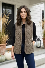 Vest--"Windjammer", Quilted, Cotton, Mushroom (Habitat)
