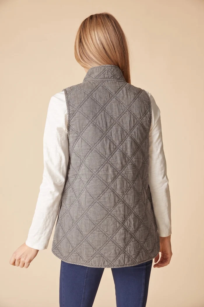 Vest--"Windjammer", Quilted, Cotton, Mushroom (Habitat)