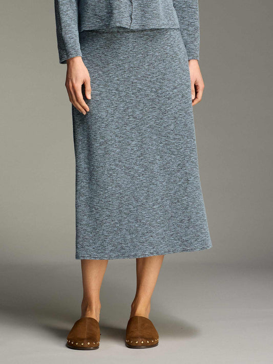 Skirt--Midi, A-Line, Crimped--Chambray (Cut Loose)