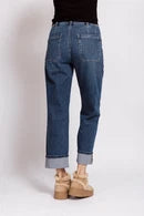 Jeans--"ZHKarli", Cuffed, Patch Pockets, BLUE (Zhrill)