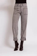 Jeans--"ZHKarli", Cuffed, Patch Pockets, GREY (Zhrill)