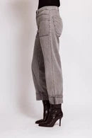 Jeans--"ZHKarli", Cuffed, Patch Pockets, GREY (Zhrill)