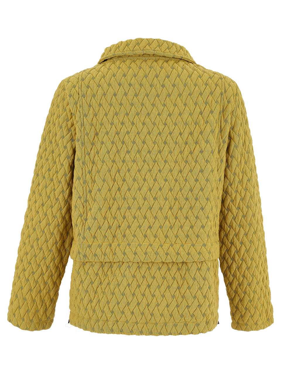 Jacket--Zipper-Front, Knit, Basket Weave--Chartreuse (Dolcezza)