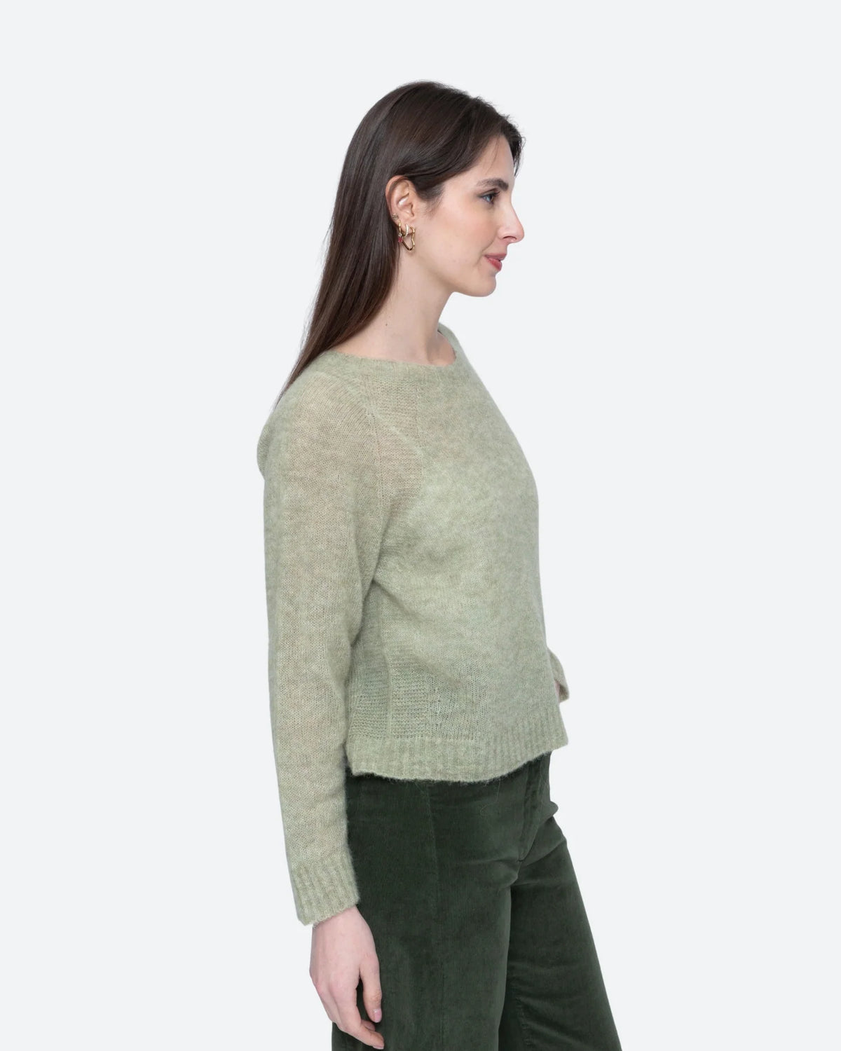 Sweater--Alpaca, Sage (Blueberry)