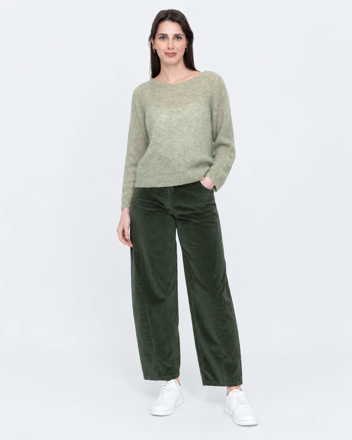 Sweater--Alpaca, Sage (Blueberry)