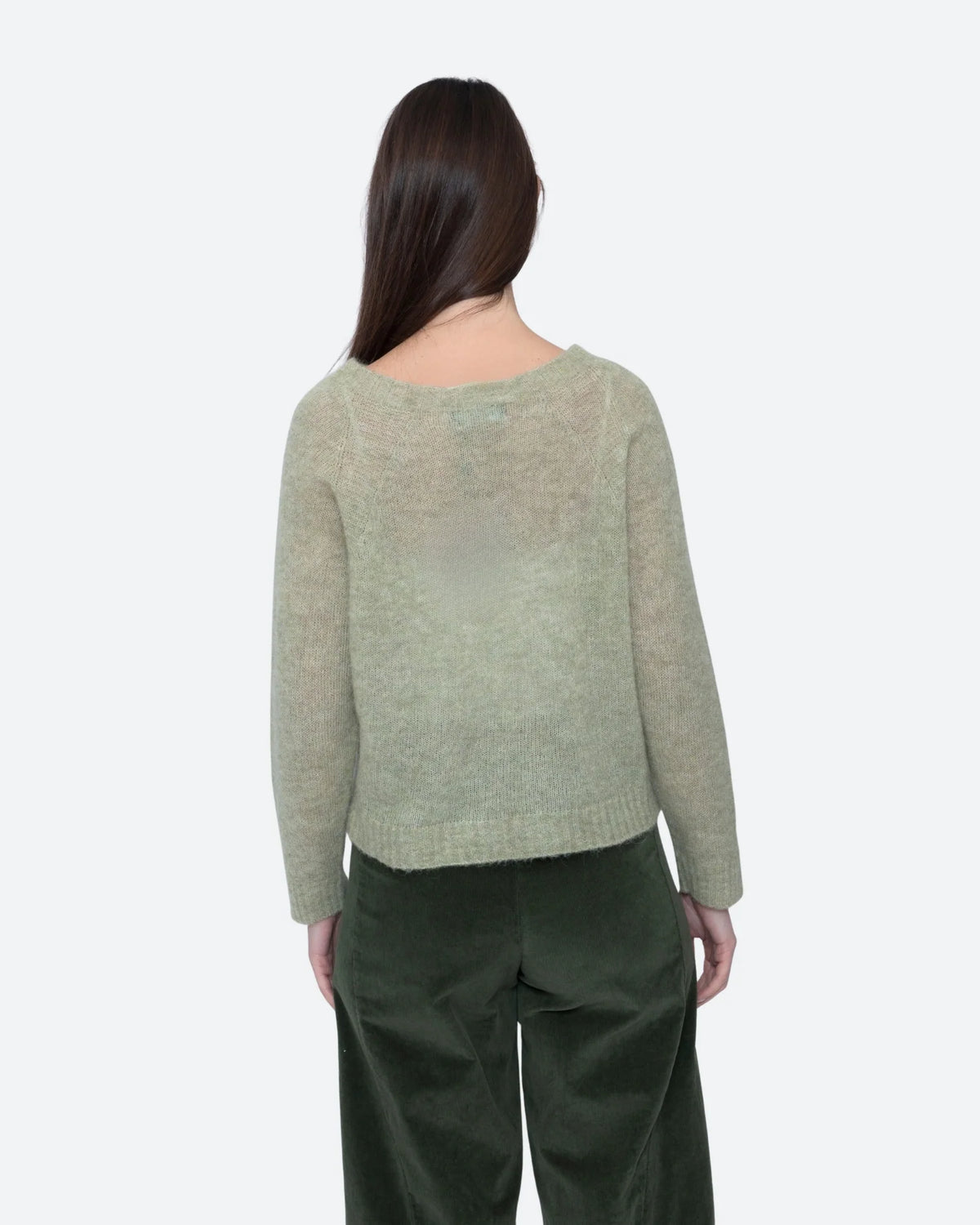 Sweater--Alpaca, Sage (Blueberry)
