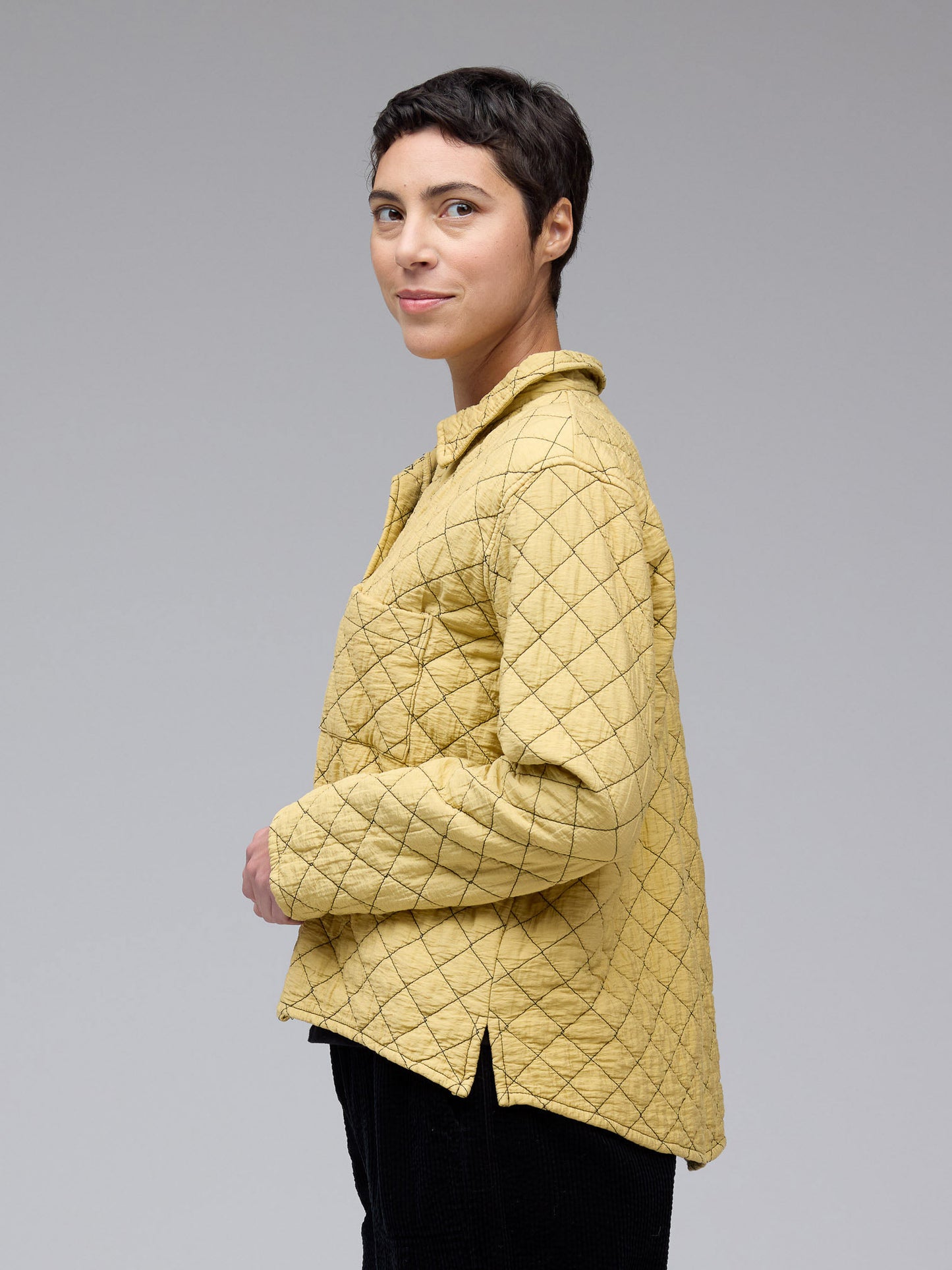 Coat--Quilted, Cropped, Tandoori OR Cognac (cut loose)