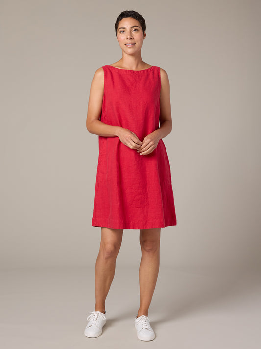 Dress--Shift-style, Linen, Cherry (Cut Loose)