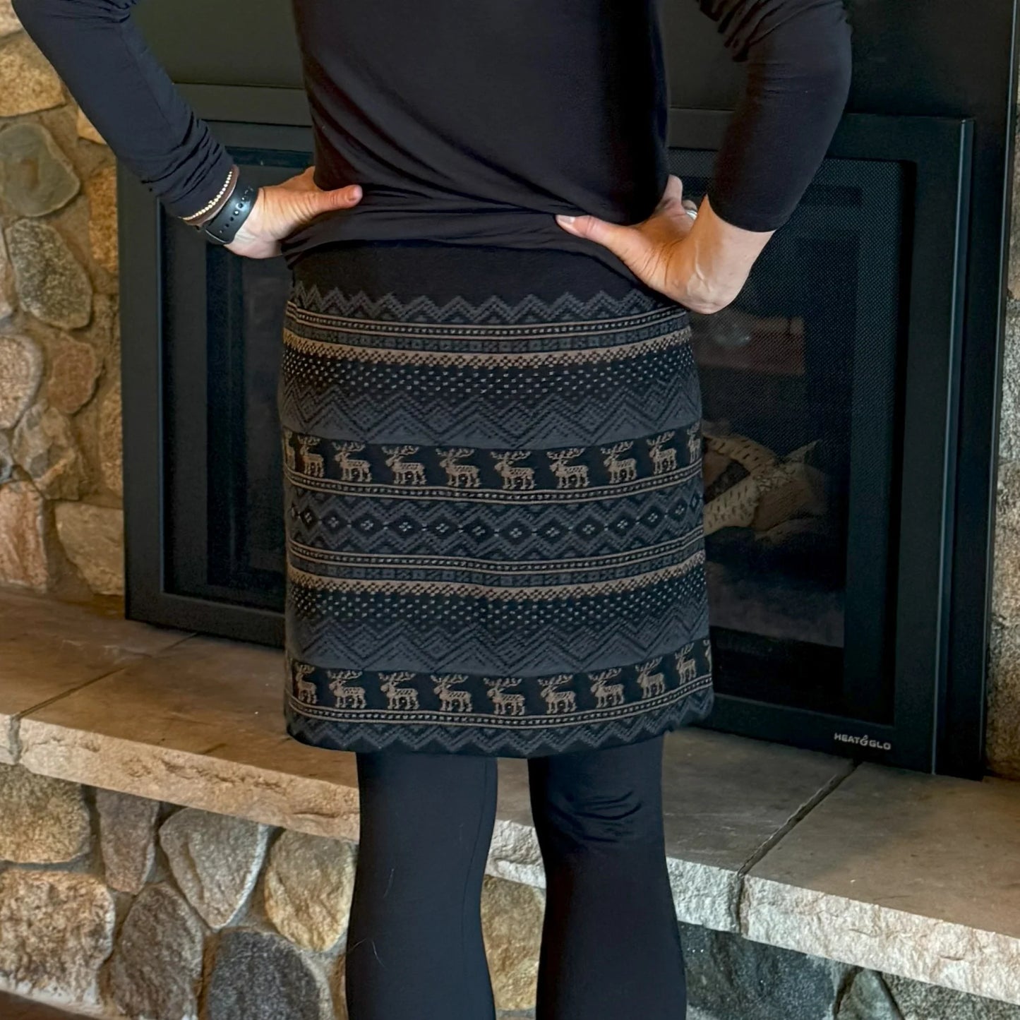Skirt--Nordic, Merino Wool-Blend, 4 Patterns (Heim Made)