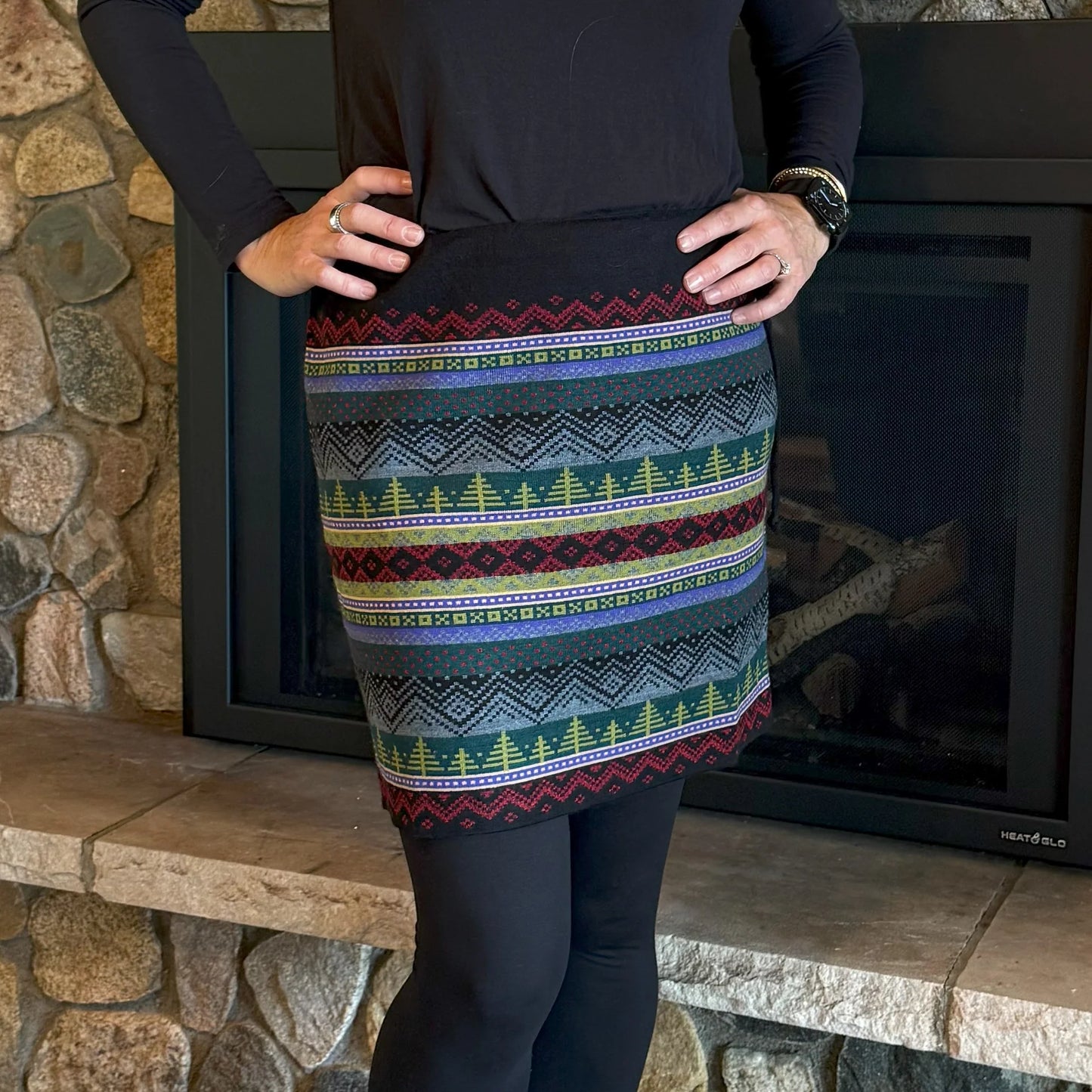 Skirt--Nordic, Merino Wool-Blend, 4 Patterns (Heim Made)