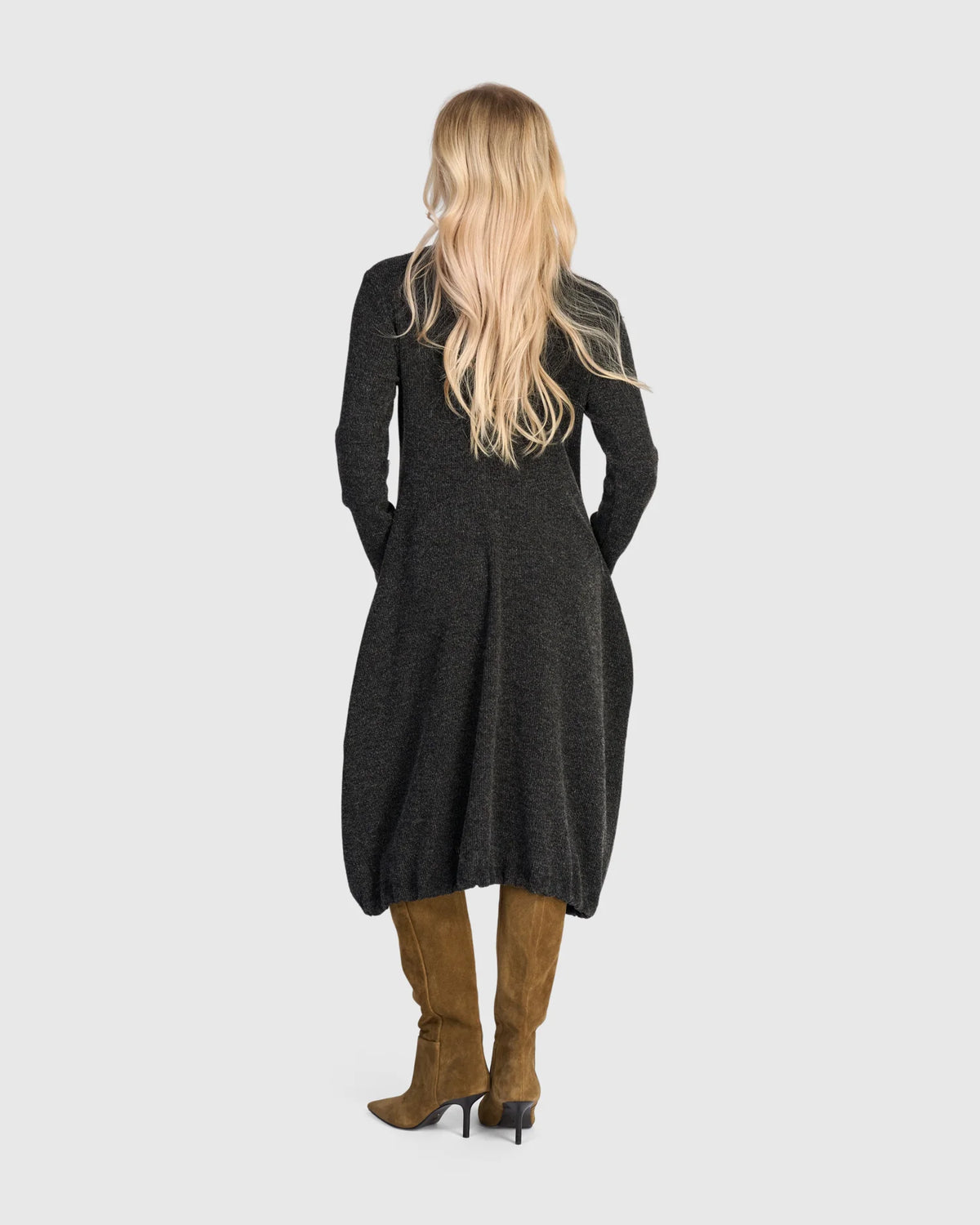Dress--Long, Poly-Jersey, Shadow (Alembika)