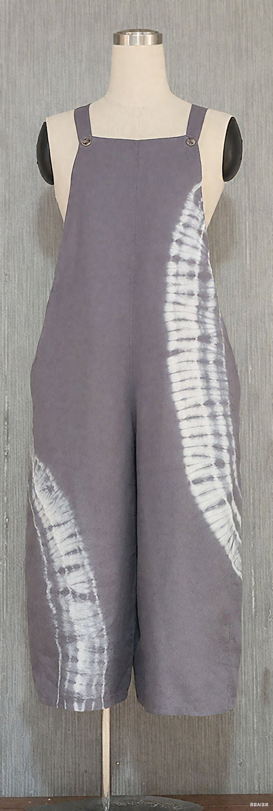 Overalls--Crop, Tie-Dye, Linen, Alpine OR Mocha (Kleen)