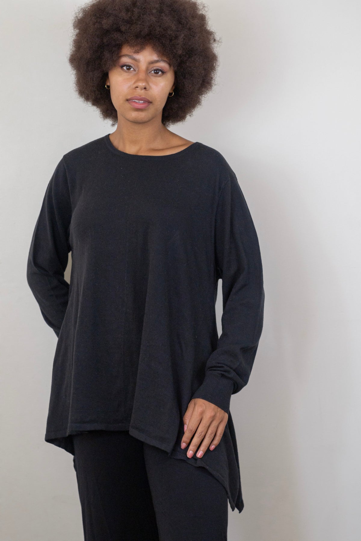 Sweater--"Traveler", Convertible, Black (Echo Verde)
