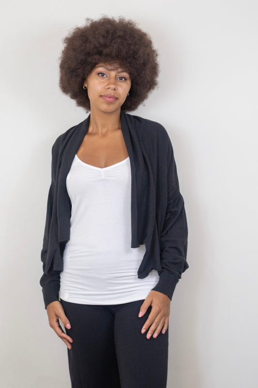 Sweater--"Traveler", Convertible, Black (Echo Verde)