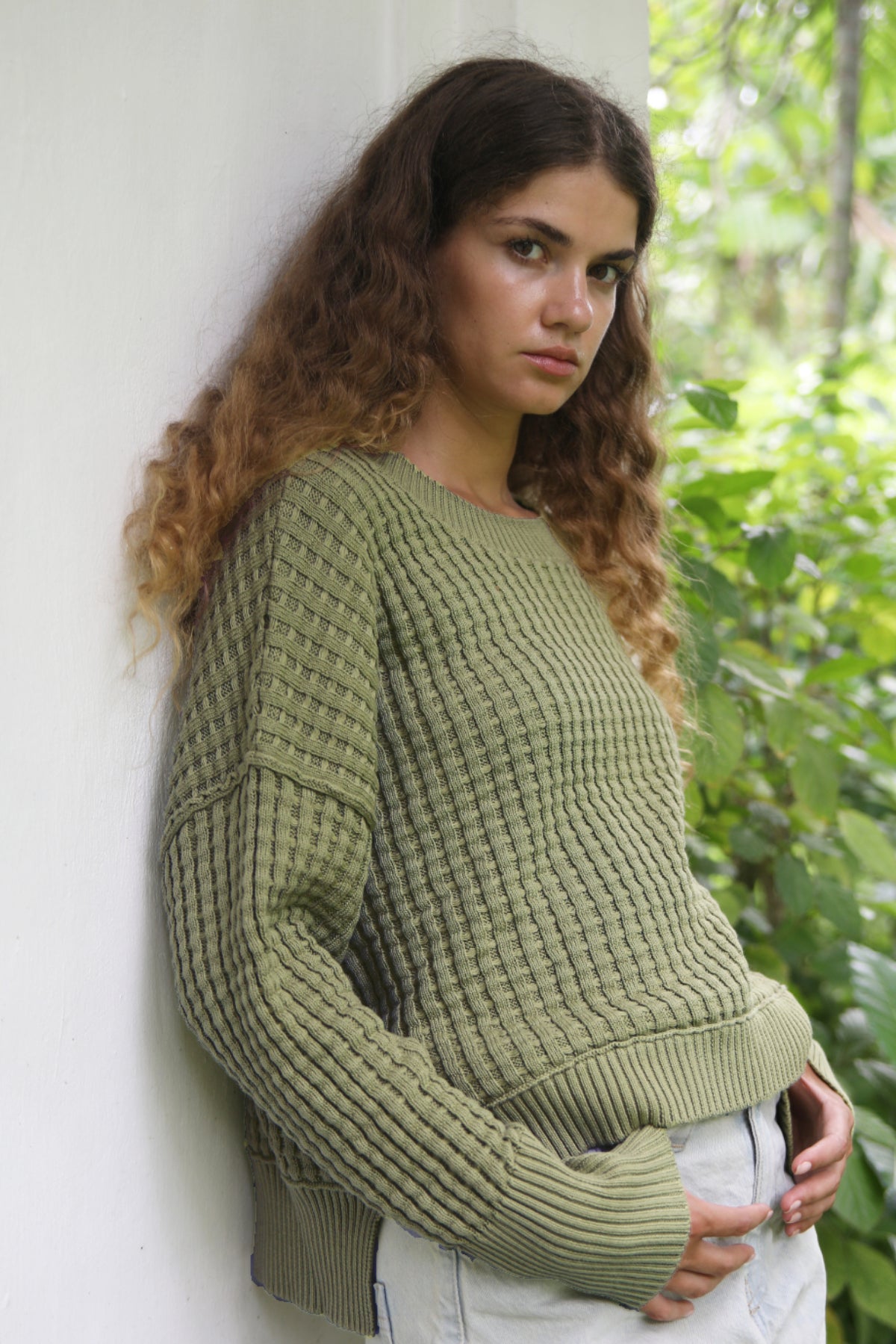 Sweater--"Sailing" Thyme (Echo Verde)