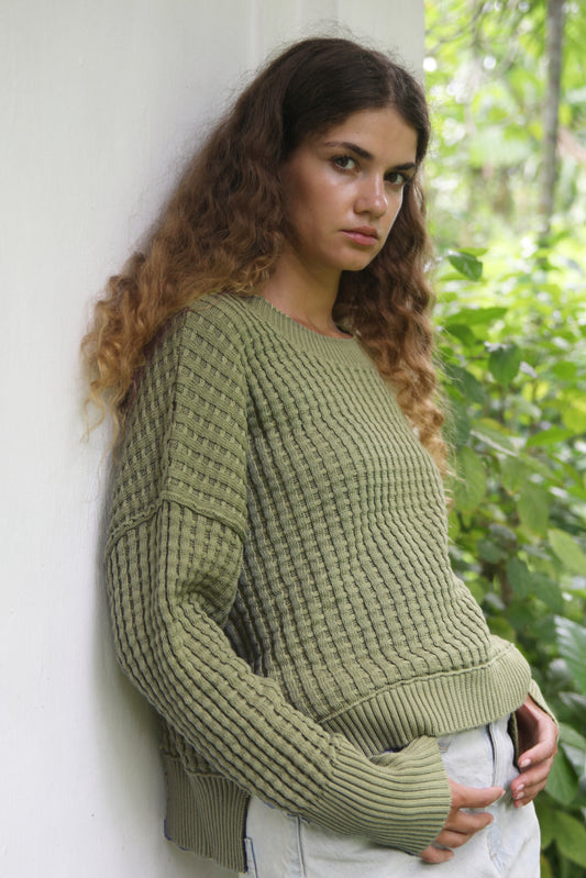 Sweater--"Sailing" Thyme (Echo Verde)