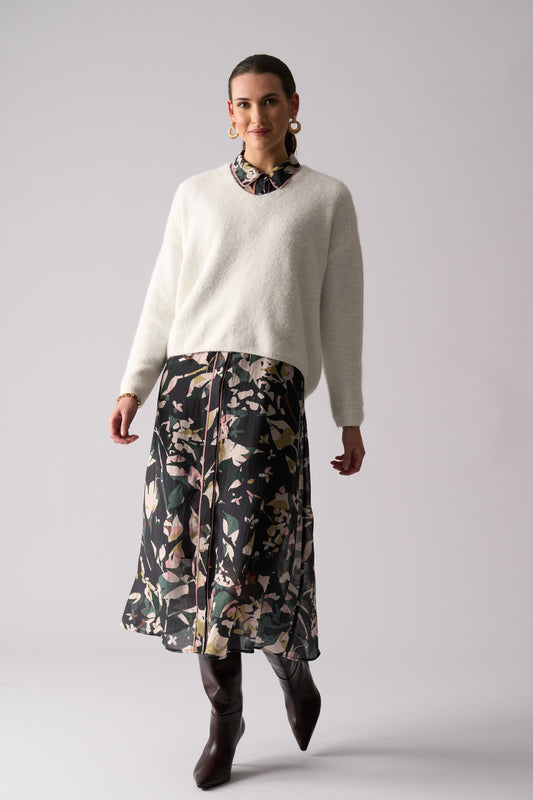 Sweater--"Half Sweater", V-Neck, Poly-Blend, FOREST GREEN (FOIL)