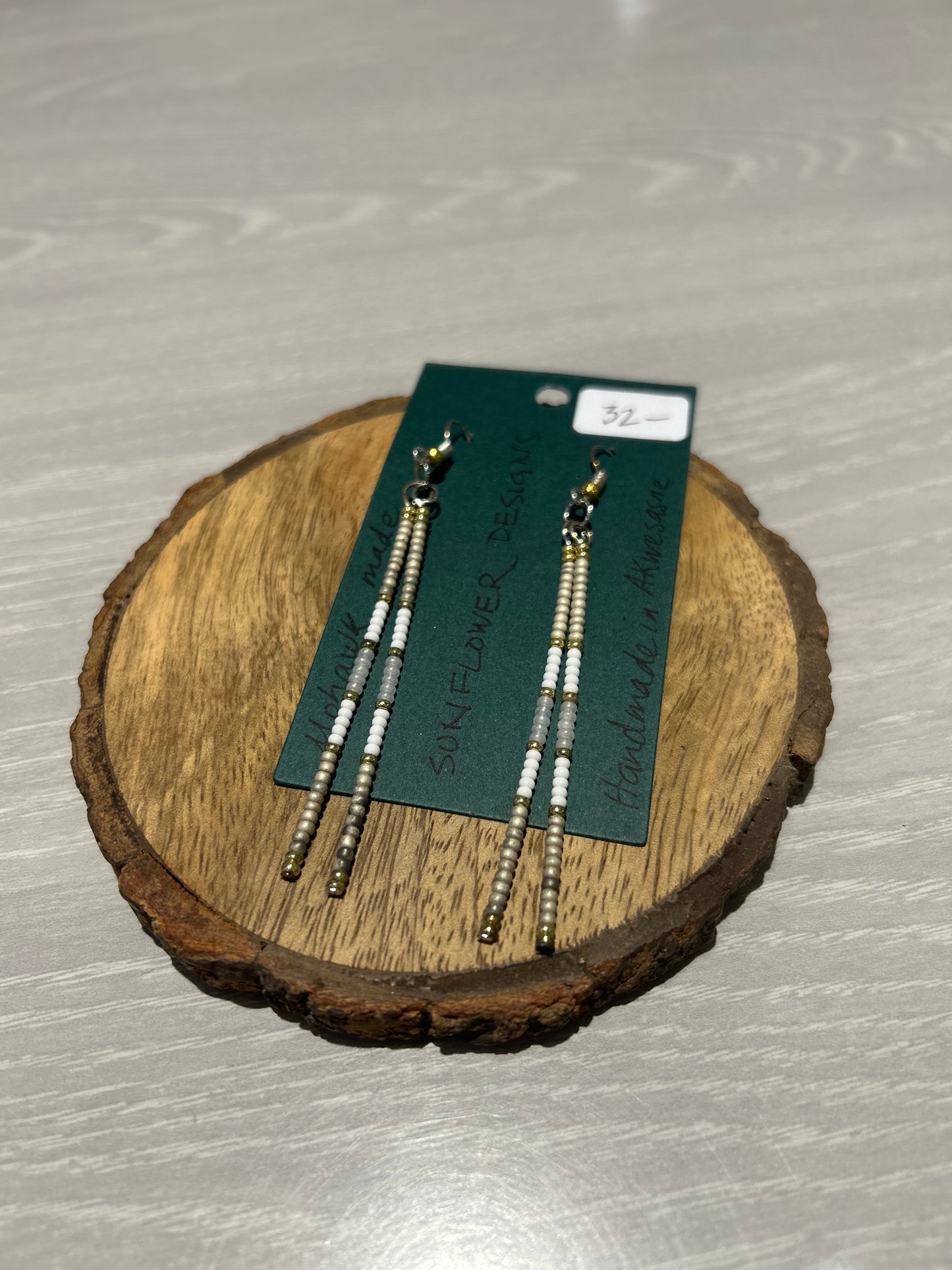 Earrings--Beaded, Mohawk, Many colors (Sunflower Design)