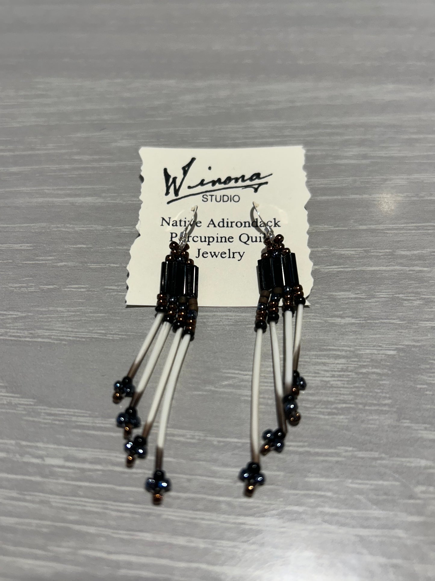Earrings--Porcupine Quill, Dangle, MULTIPLES (Winona Studio)