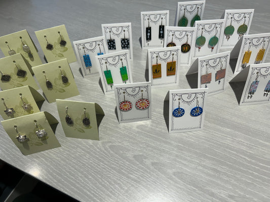Earrings--Many styles, Paper OR Metal (Gail Brill)