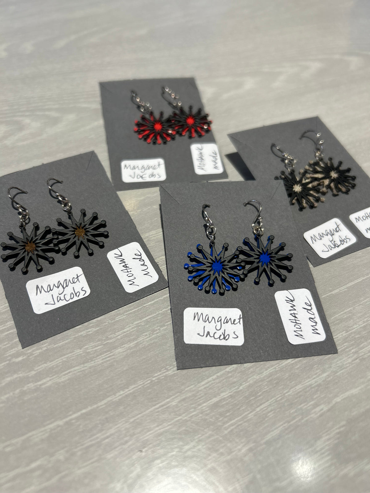 Earrings--Haudenosaunee, Steel--Several Colors (Margaret Jacobs) (Copy)