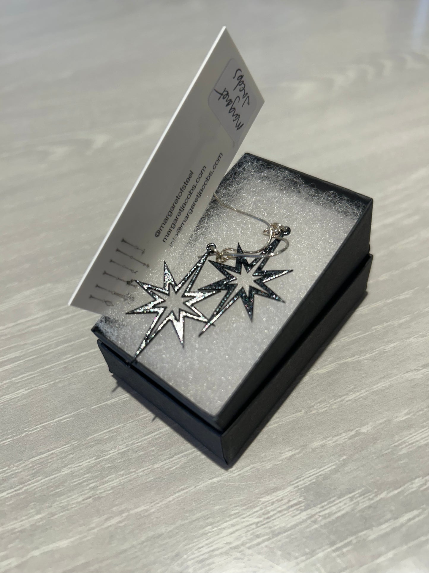 Earrings--North Star, Steel-Many Colors (Margaret Jacobs)