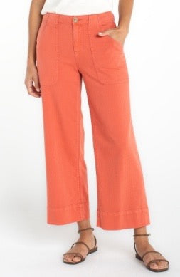 Jeans--"Stride", Crop, Wide Leg, Red Clay (Liverpool LA)