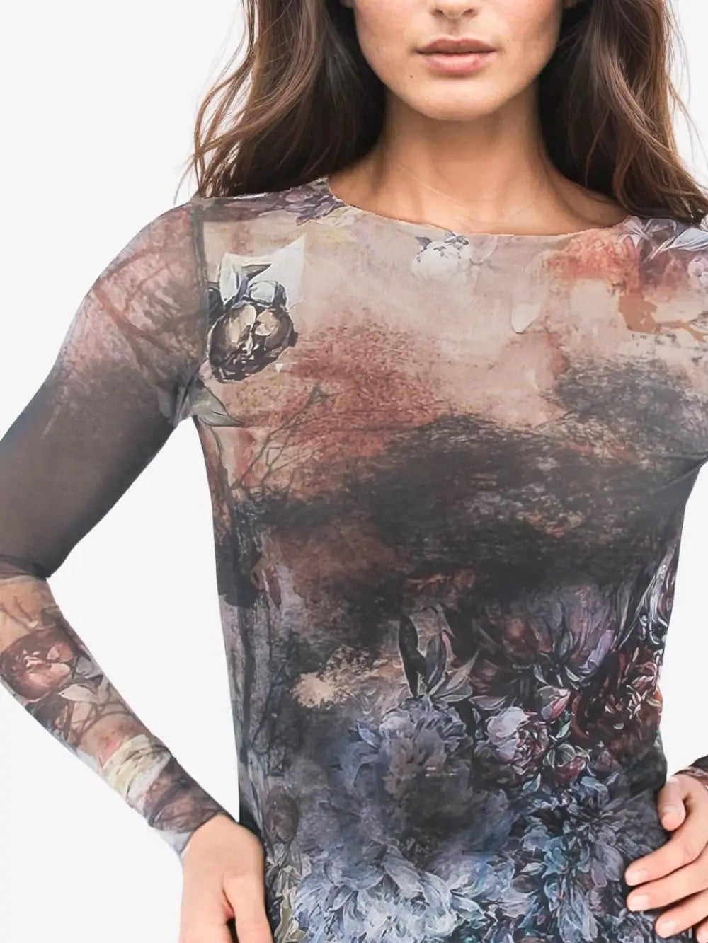 Top--"Double-Layer--Moody Garden", Long sleeved (AMB Designs)