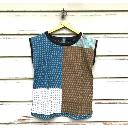 Blouse--"Moet", Sleeveless, "Mini Pebbles" (Little Journeys Chicago)