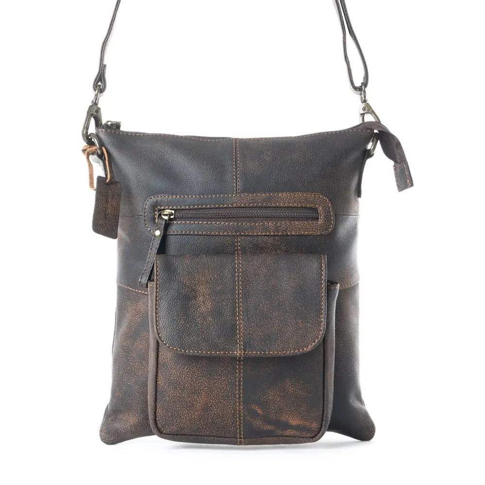 Bag--"Montana Peak", Crossbody, Leather, Brown (Myra Bag) (Copy)