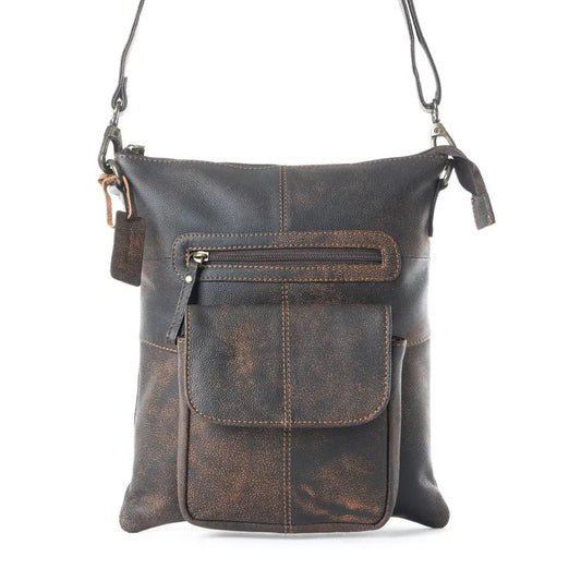 Bag--"Montana Peak", Crossbody, Leather, Brown (Myra Bag) (Copy)