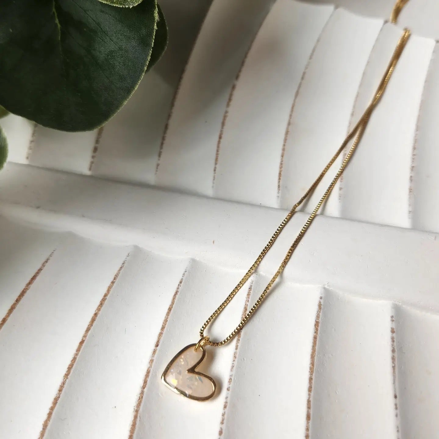 Necklace--Heart, Gold-Plated, 6 Colors (Twig & Rue)