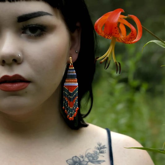 Earrings--"Woodland" Fringe, Posts (Mayana)