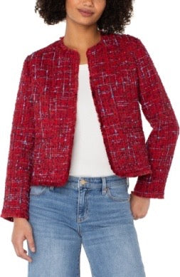 Jacket--Boucle, Multi Red (Liverpool LA)