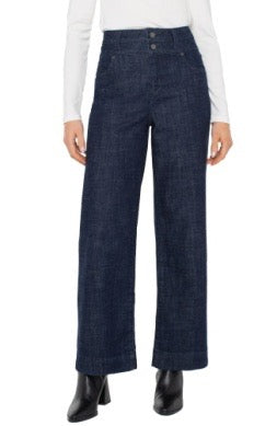 Jeans--"Stride", Wide, High-Rise, Indigo Rinse (Liverpool LA)