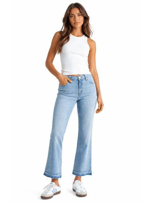 Pants--Denim, Mini Boot Cut, Mid Rise, Released Hem, "Harmony" (1822 Denim)