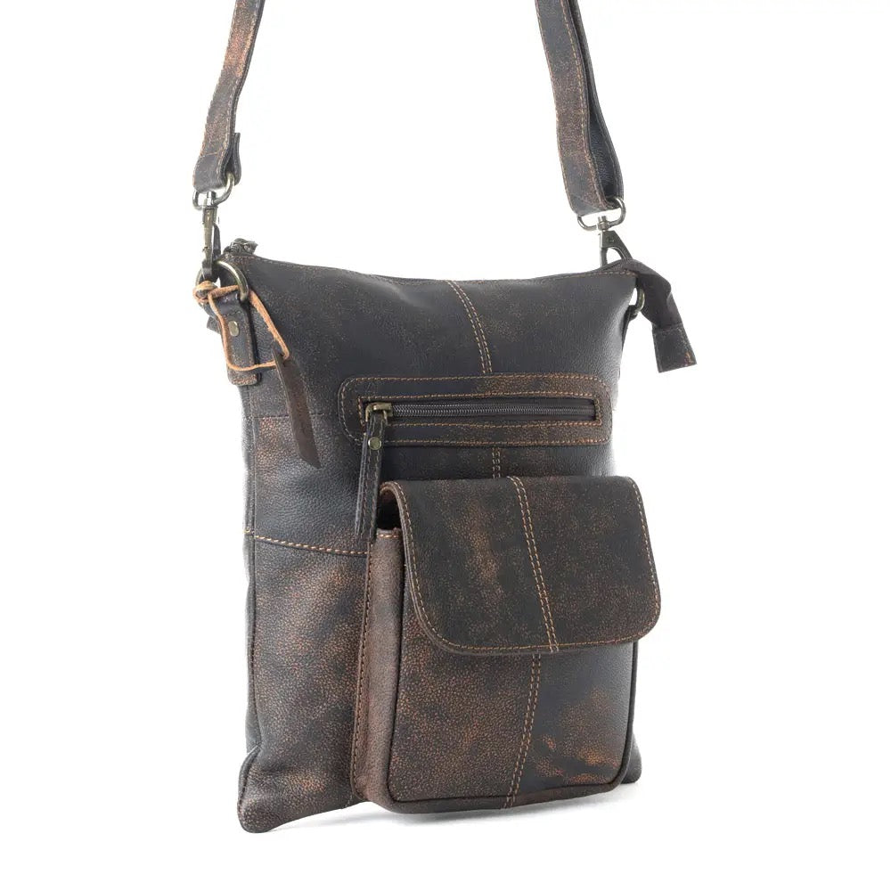 Bag--"Montana Peak", Crossbody, Leather, Brown (Myra Bag) (Copy)