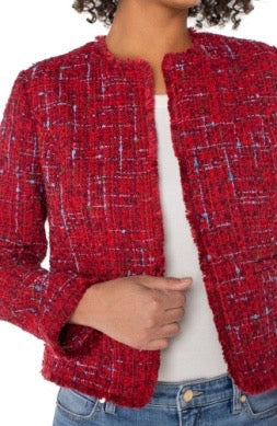 Jacket--Boucle, Multi Red (Liverpool LA)