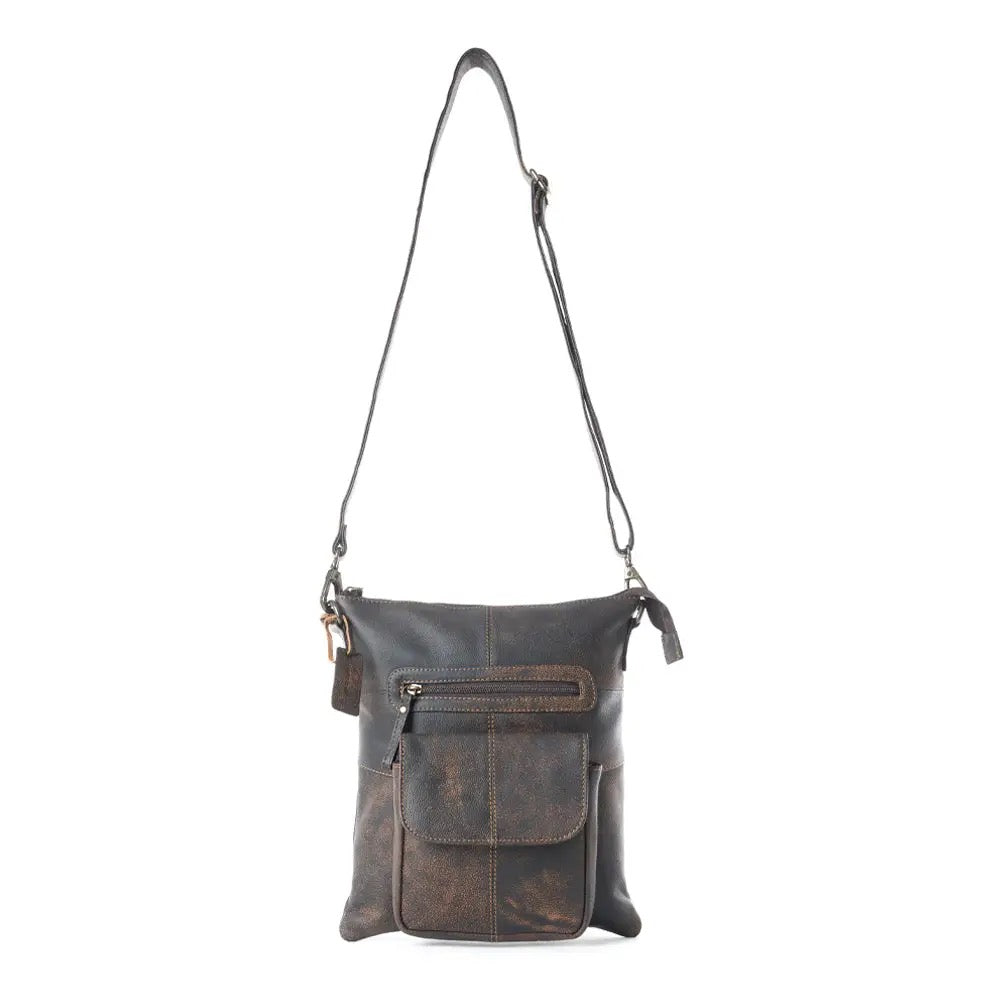 Bag--"Montana Peak", Crossbody, Leather, Brown (Myra Bag) (Copy)