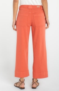Jeans--"Stride", Crop, Wide Leg, Red Clay (Liverpool LA)
