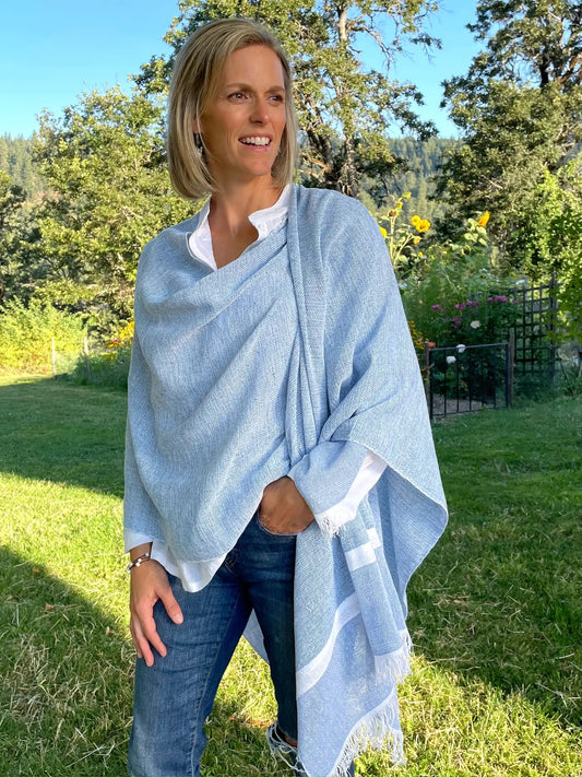 Ruana--"Catalina", Cotton, 4 Colors (Abrazo Style)