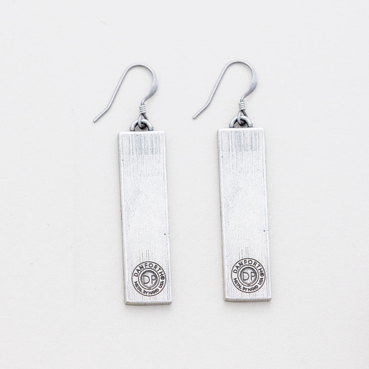Earrings--"Wavesong", Dangle, Pewter & Enamel, Blues (Danforth Pewter)