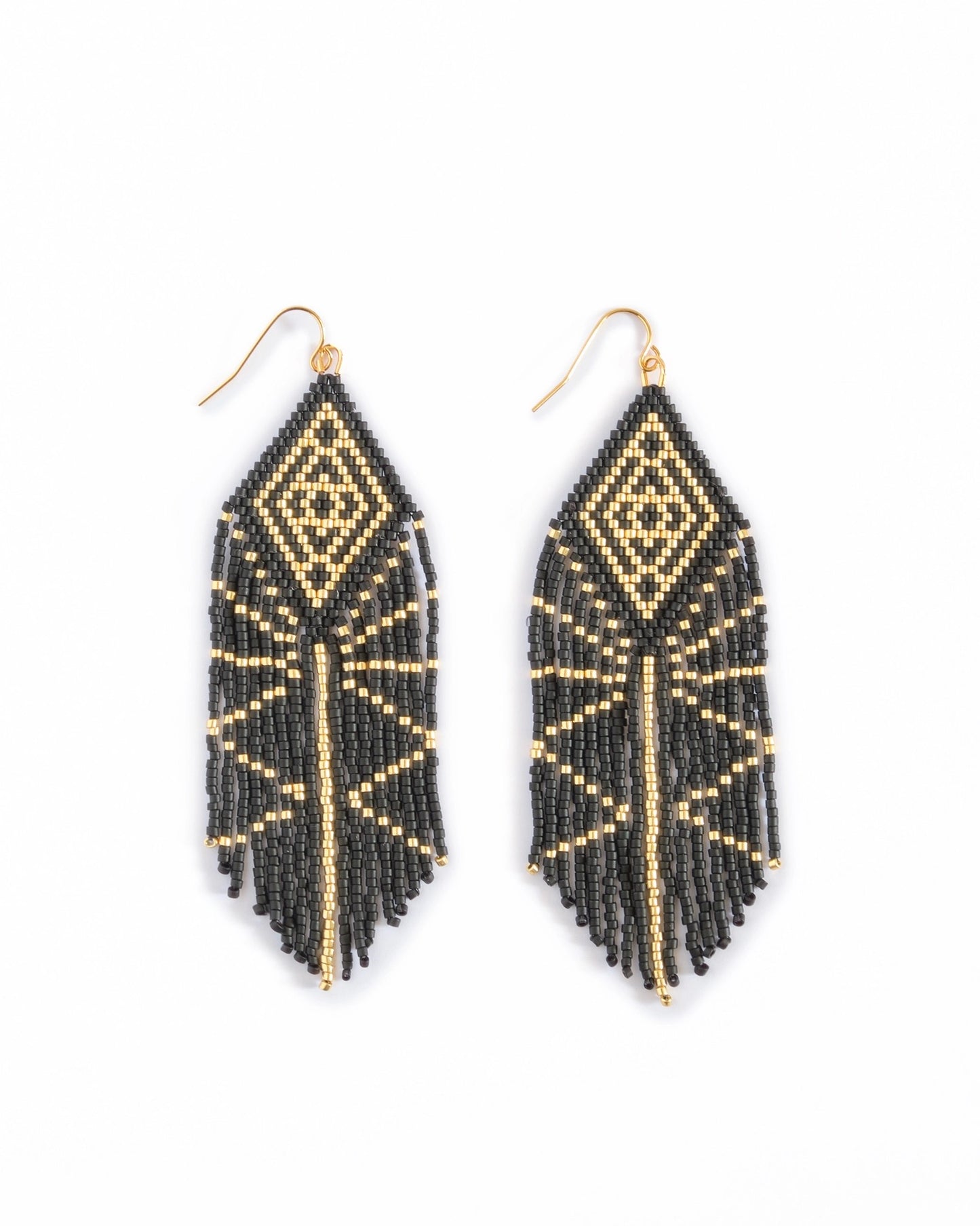 Earrings--"Tribal Diamond", Hooks (Mayana)
