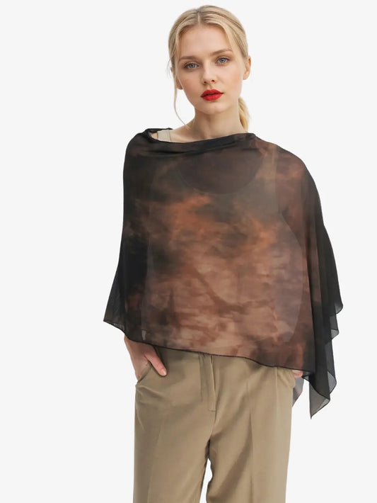 Topper--Sheer, Rust/Black (AMB Designs)