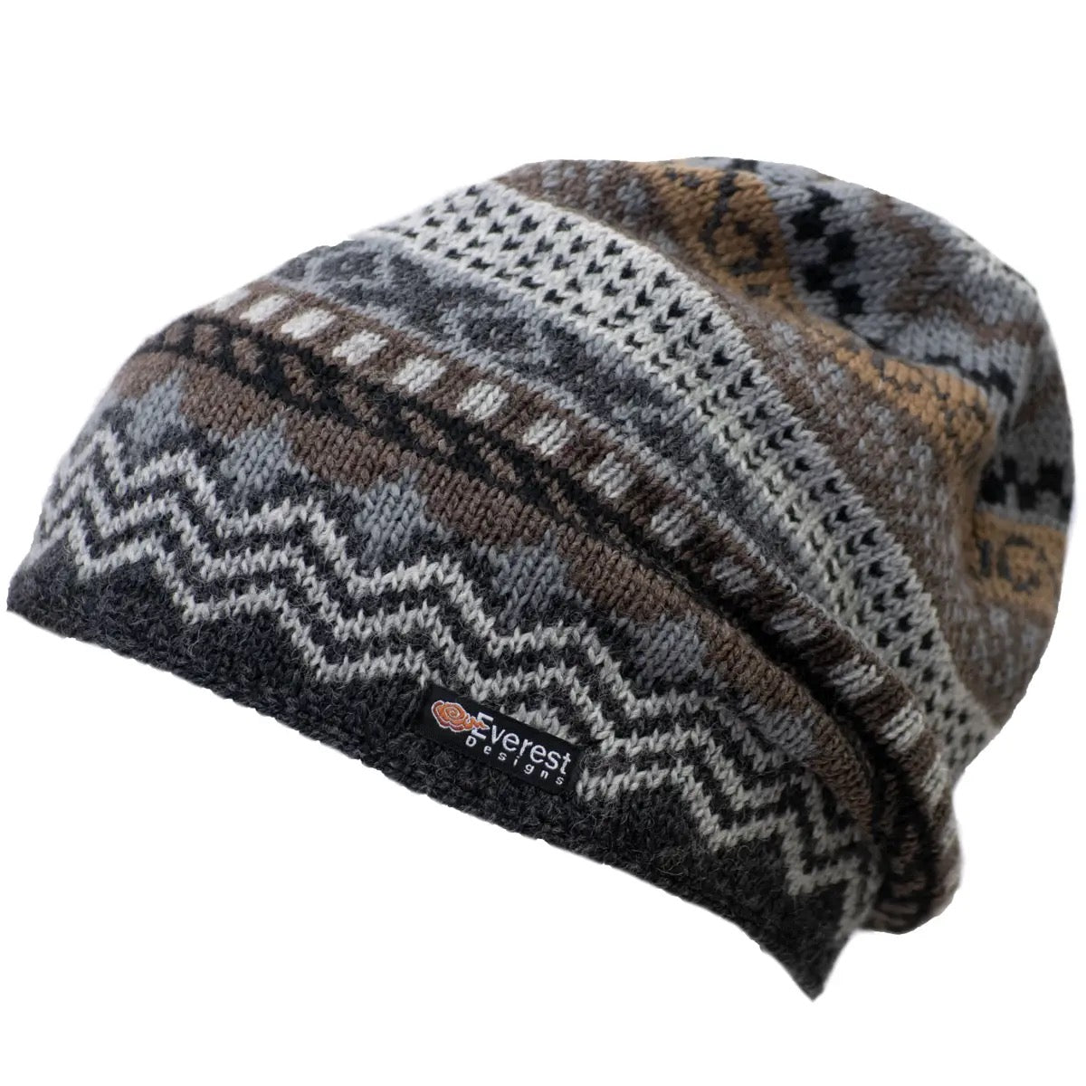 Hat--"Slouch", Wool, 2 Patterns/2 Colors (Everest Designs)