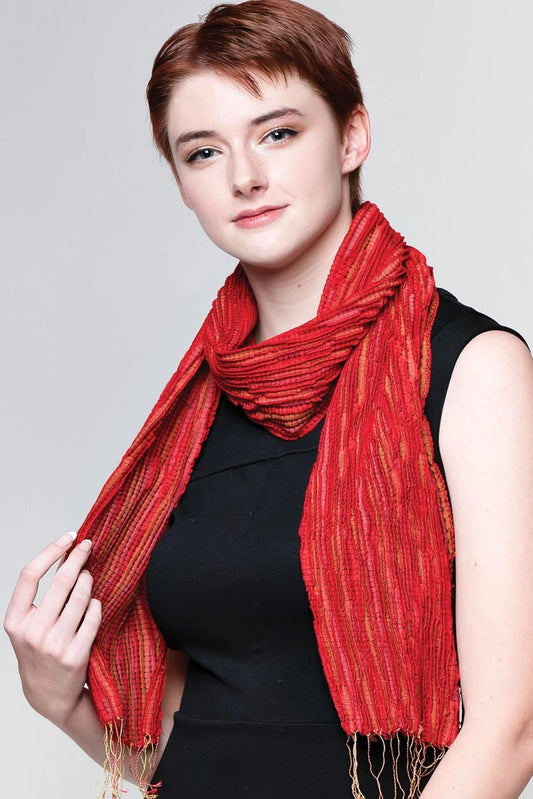 Scarf--"Revati", Wool-Silk, Many Colors (Sevya Handmade)